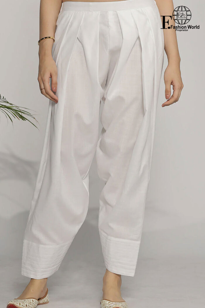 White Cotton Stuf Farshi Salwar