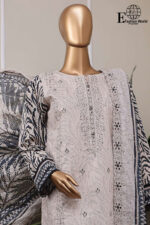 Unstitched 3 Piece Embroidered Cutwork Lawn Dupatta