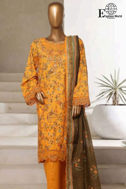 Exclusive Embroidered Lawn 3 PC Collection