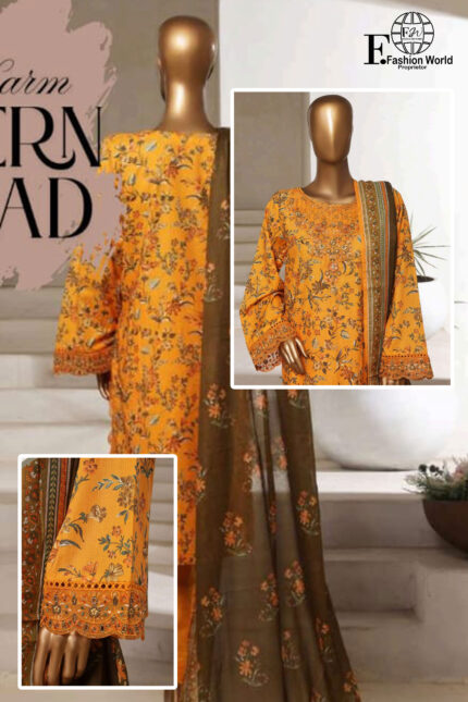 Exclusive Embroidered Lawn 3 PC Collection