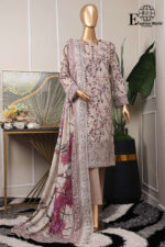 Unstitched 3 Piece Embroidered Cutwork Lawn Dupatta