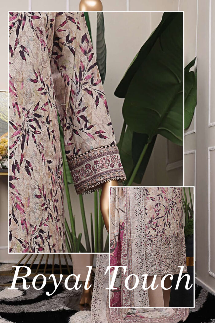 Unstitched 3 Piece Embroidered Cutwork Lawn Dupatta