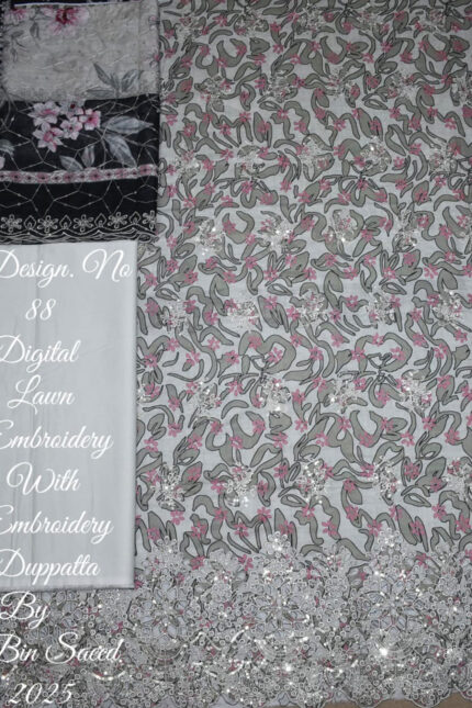 Unstitched 3 Piece Binsaeed Embroidery Collection