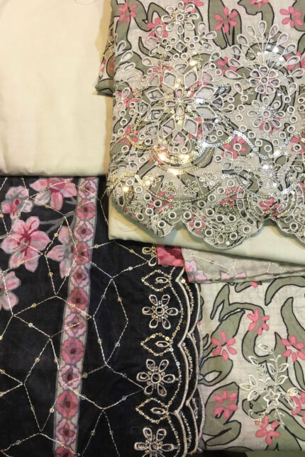 Unstitched 3 Piece Binsaeed Embroidery Collection
