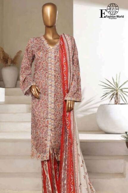 Exclusive Embroidered Lawn 3 PC Collection