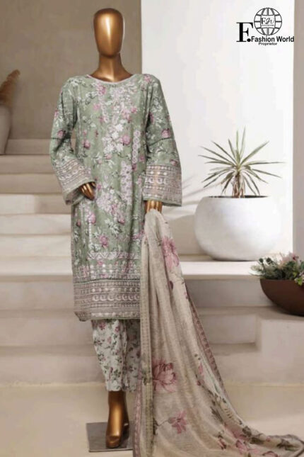 Exclusive Embroidered Lawn 3 PC Collection
