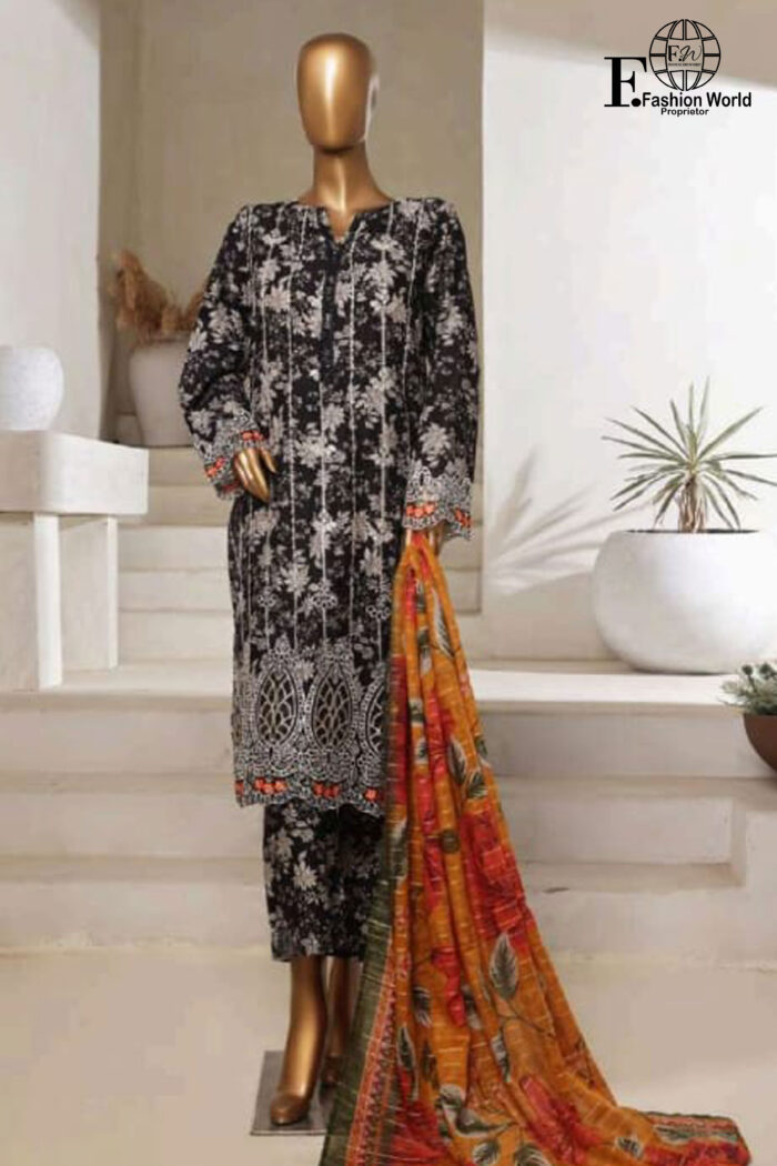 Exclusive Embroidered Lawn 3 PC Collection