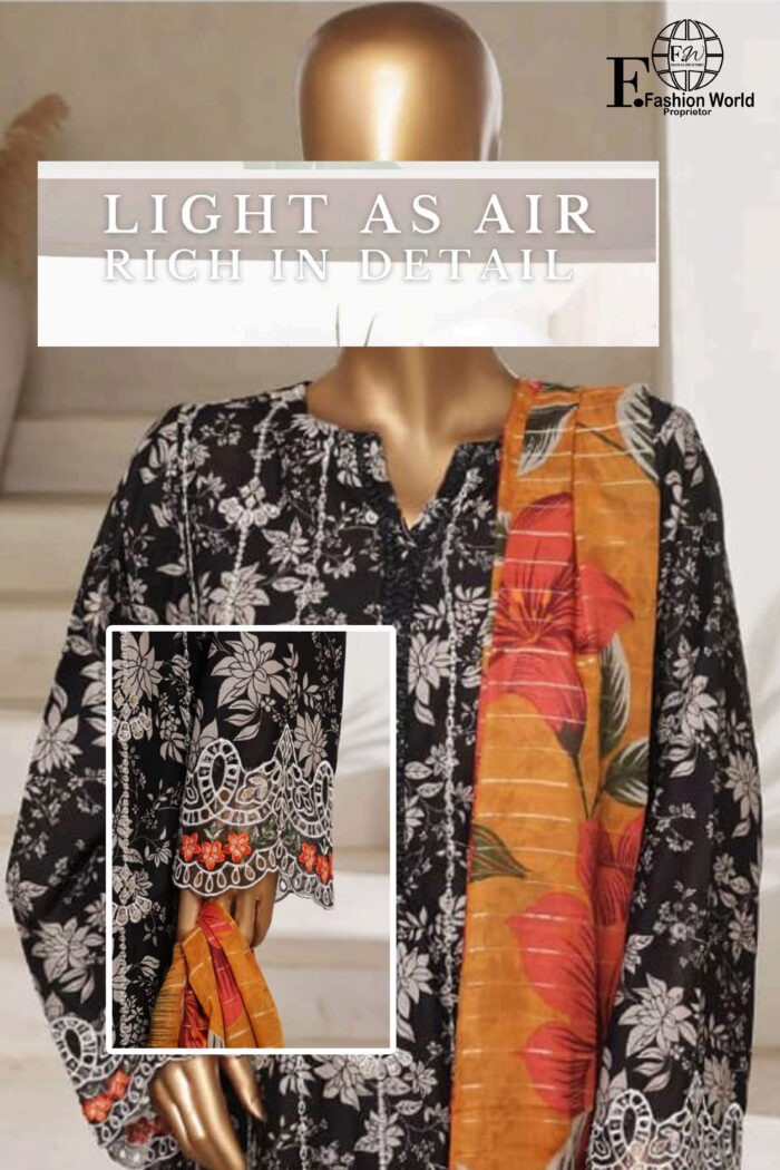 Exclusive Embroidered Lawn 3 PC Collection