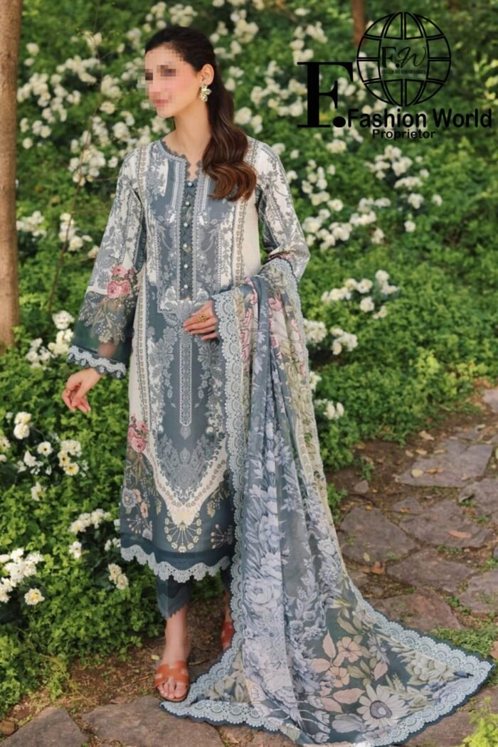 Firdous URBANE Digital  Printed Lawn SS 25 - Image 1