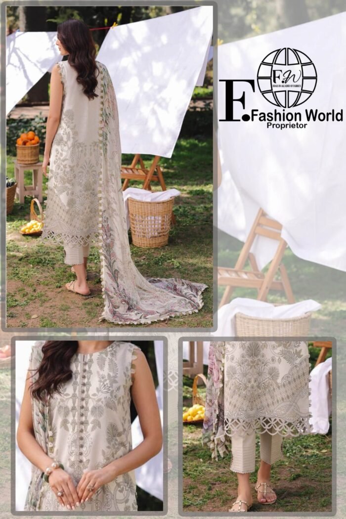 Firdous URBANE Digital  Printed Lawn SS 25 - Image 3