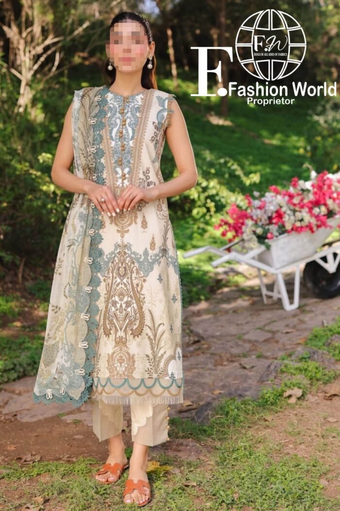 Firdous URBANE Digital  Printed Lawn SS 25 - Image 1