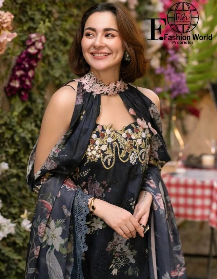 Unstitched 3 Piece Asifa & Nabeel Embroidered Collection - Image 4