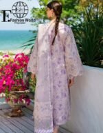 Baroque Chikankari Embroidered Digital Print Lawn 3 Piece Suit - Image 2
