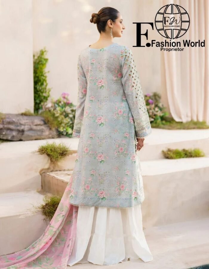 Iznik SFL-07 Chikankari Embroidered Lawn Suit - Image 8