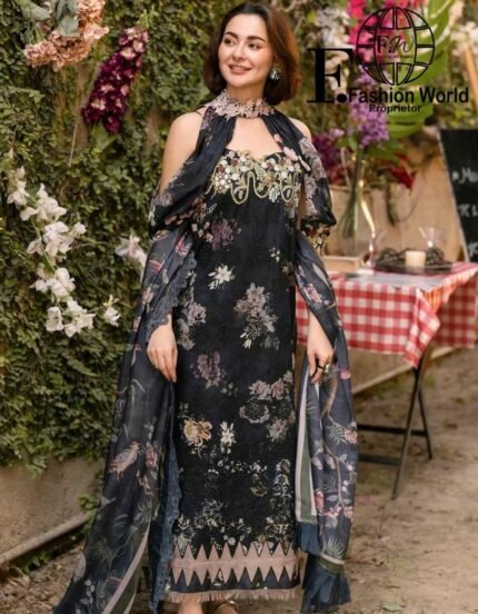 Unstitched 3 Piece Asifa & Nabeel Embroidered Collection