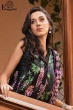 Maria.B- 3-Piece Unstitched Suit – Digital Printed & Embroidered Black Collection 2025 - Image 4