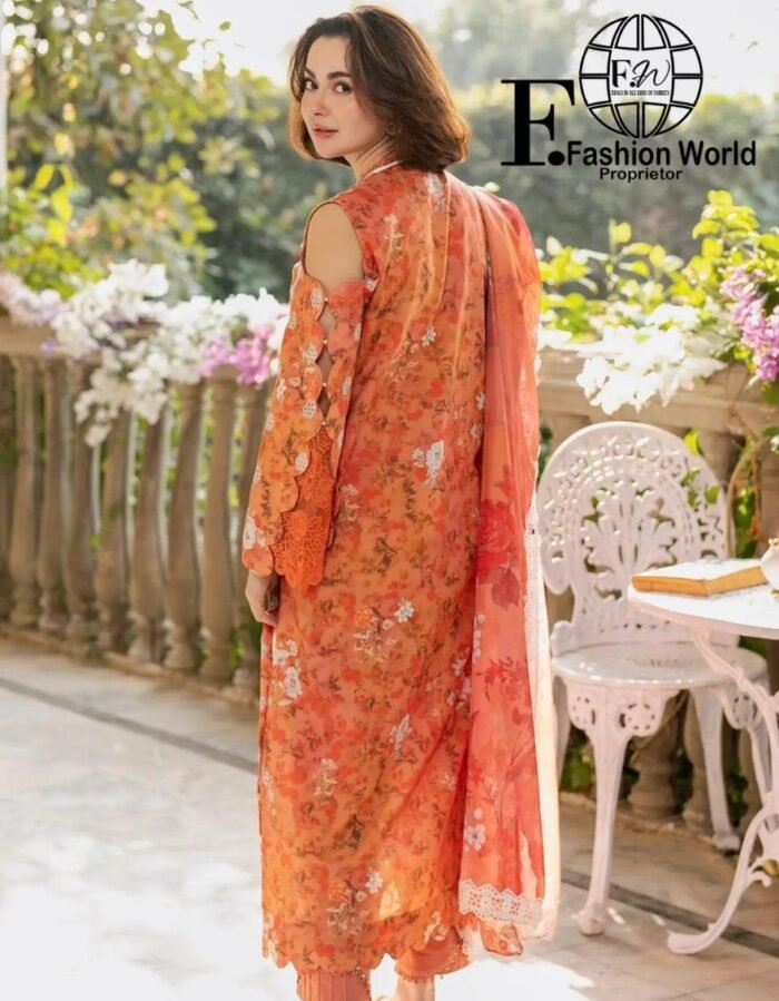 Unstitched 3 Piece Asifa & Nabeel Embroidered Collection - Image 3