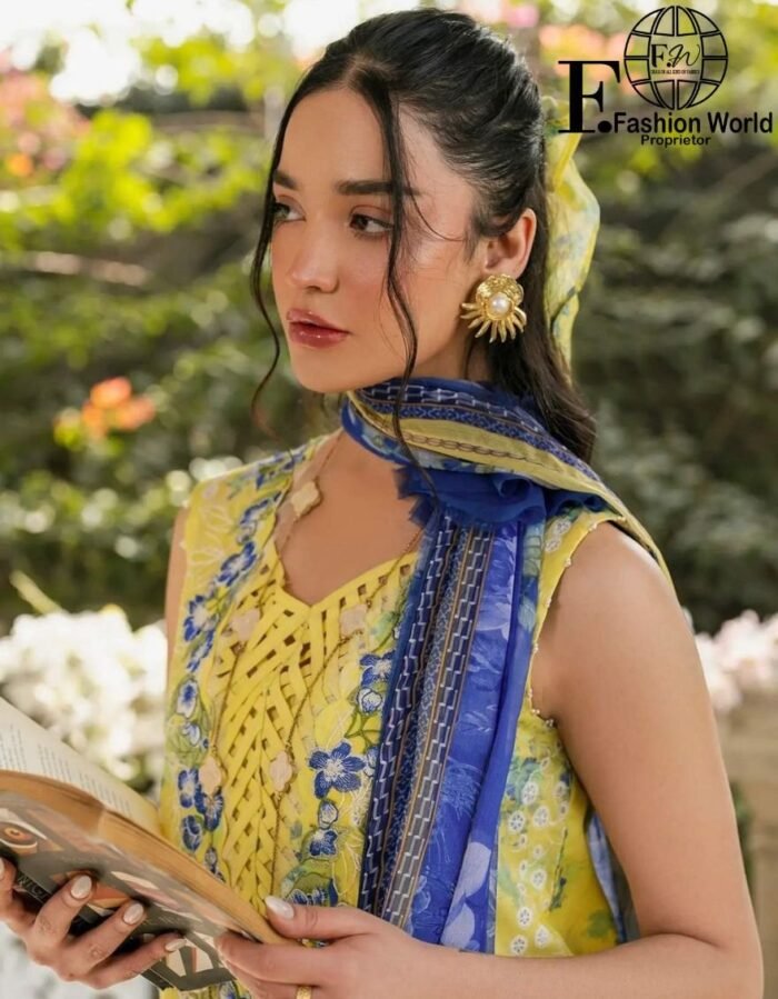 Unstitched 3 Piece Asifa & Nabeel Embroidered Collection - Image 3