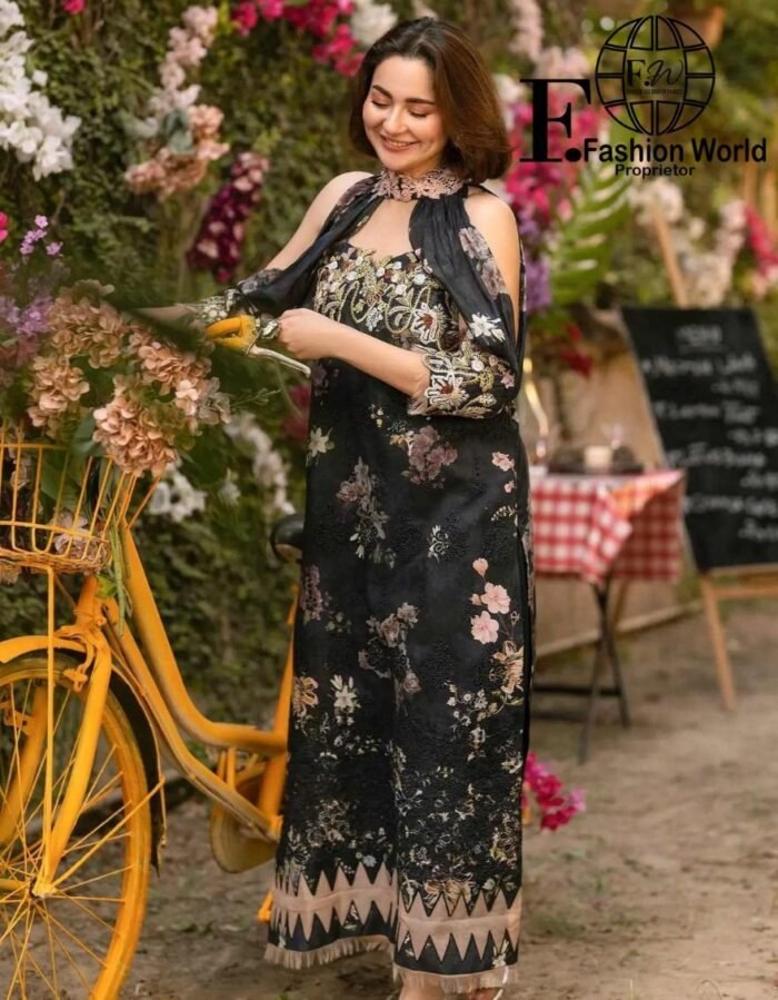 Unstitched 3 Piece Asifa & Nabeel Embroidered Collection - Image 6