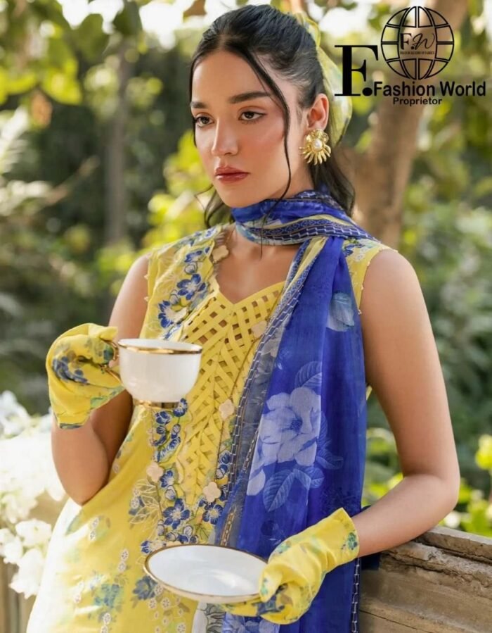 Unstitched 3 Piece Asifa & Nabeel Embroidered Collection - Image 4
