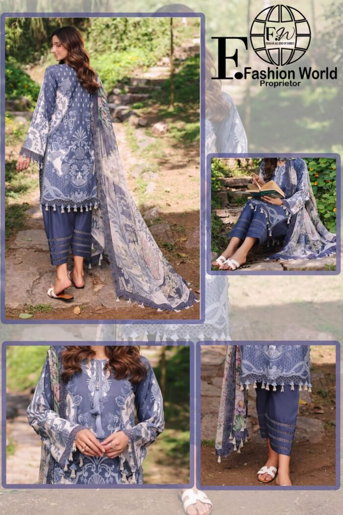 Firdous URBANE Digital  Printed Lawn SS 25 - Image 3
