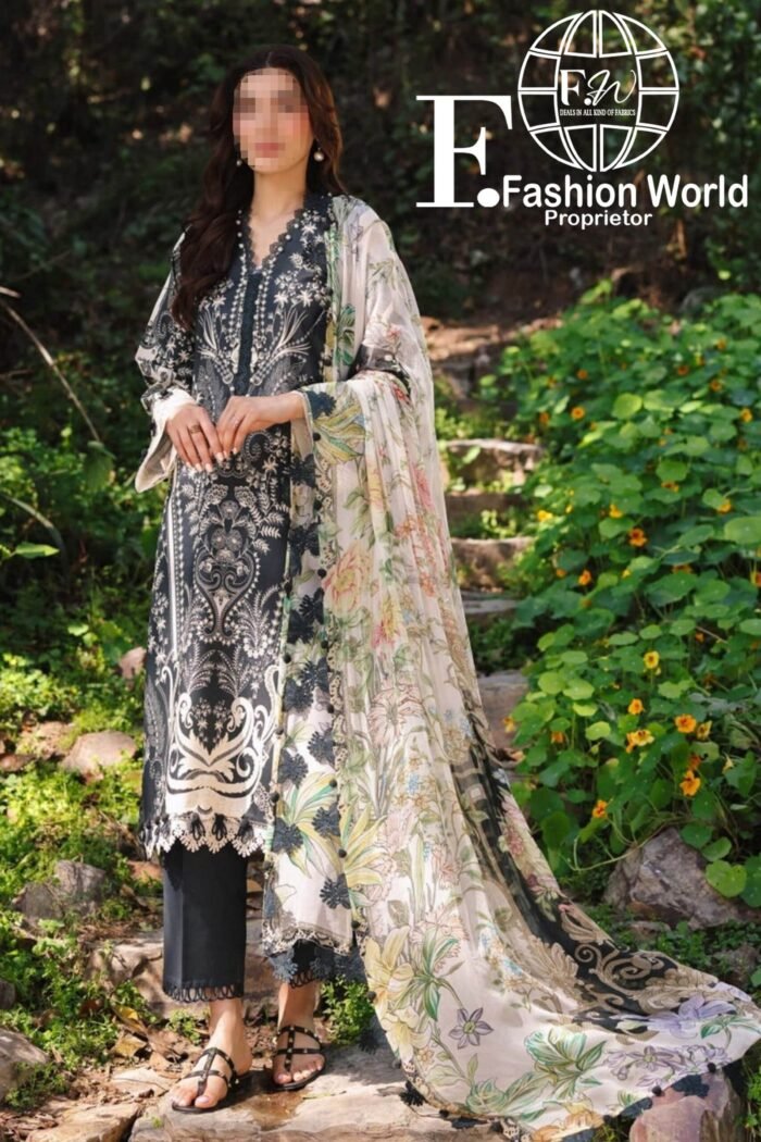 Firdous URBANE Digital  Printed Lawn SS 25 - Image 1