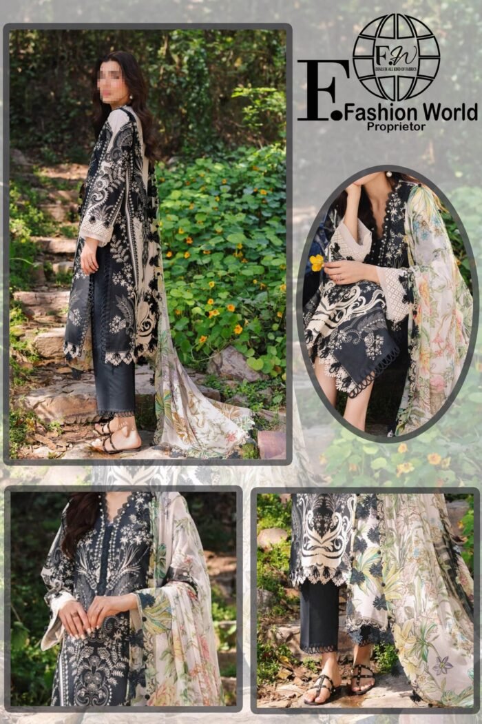 Firdous URBANE Digital  Printed Lawn SS 25 - Image 3