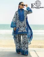 Zainab Chottani Tahra Embroidered Lawn 3-Piece Unstitched Suit – D-07 Bella | Luxury Collection 2025