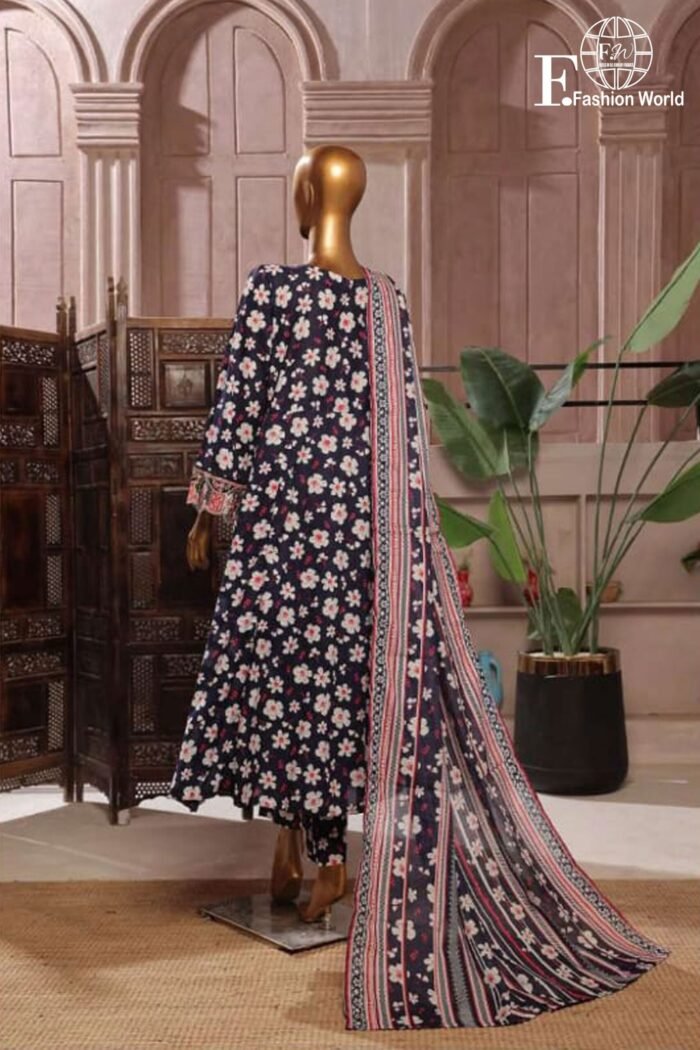 Luxury Embroidered Frock 3 PC - Image 2