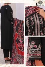 Unstitched Jacquard Lawn Embroidered Suit – 3 Piece | Luxury Appliqué Work | Digital Silk Dupatta | Cambric Trouser - Image 2