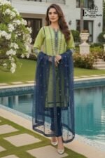 Semi Formal Embroidered – stitched 3 Piece Suit| Fancy Lace & Frill Design | Semi Formal - Image 2