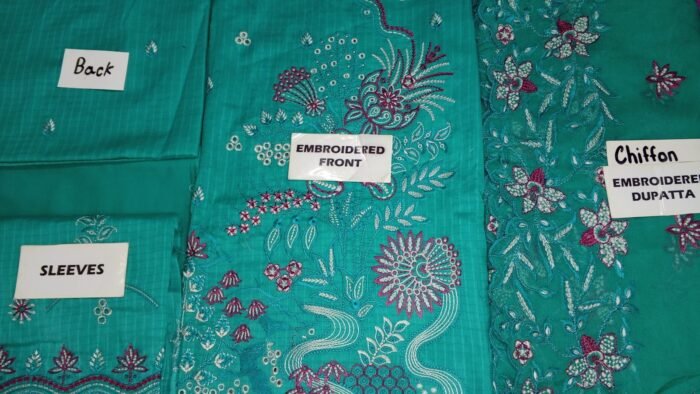 Luxury Full Embroidered 3 Piece Formal Suit - Image 3