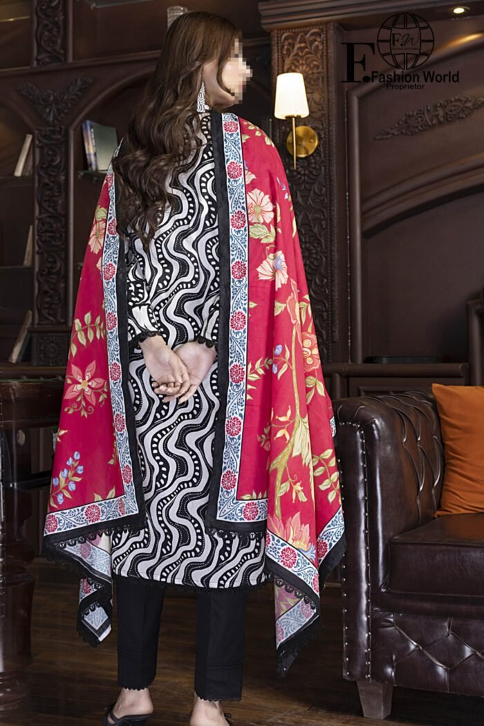3 Piece SALINA Digital Printed Lawn Vol 18 - Image 2