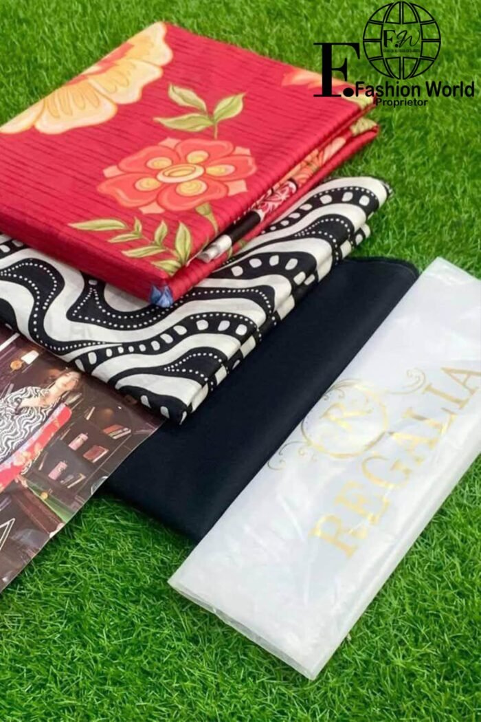 3 Piece SALINA Digital Printed Lawn Vol 18 - Image 4