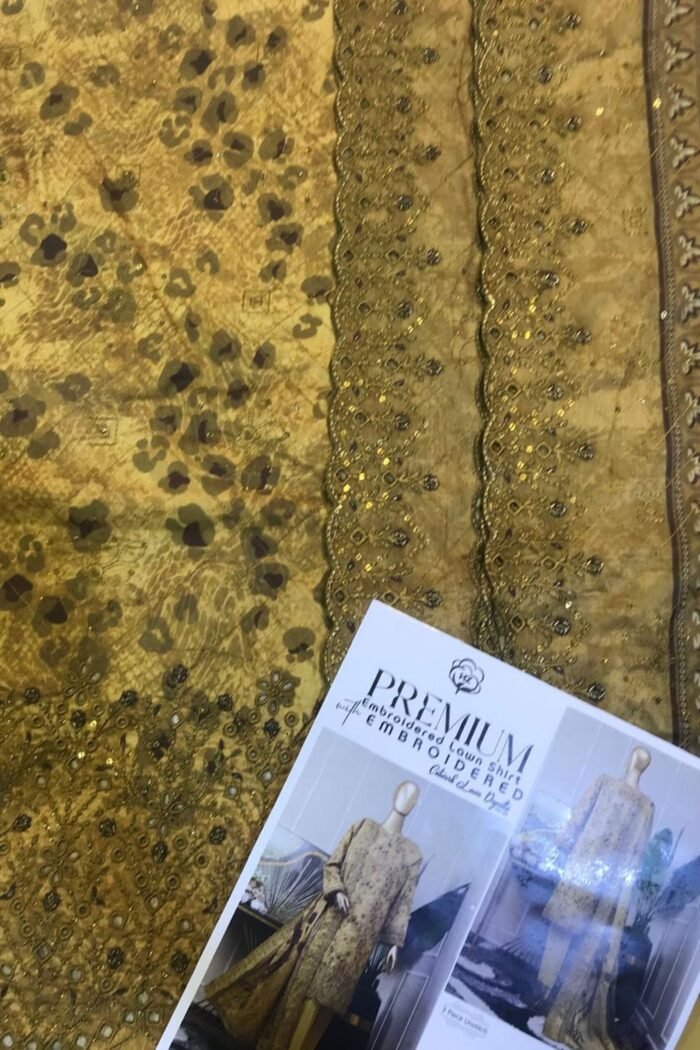 Unstitched 3 Piece Embroidered Cutwork Lawn Dupatta - Image 6