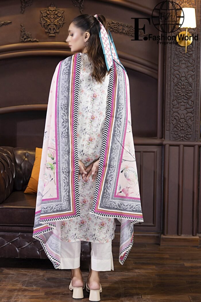 3 Piece SALINA Digital Printed Lawn Vol 18 - Image 2
