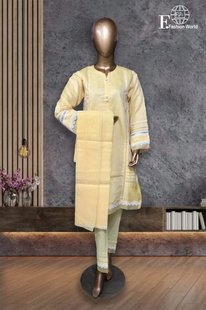 Paper Cotton Stitched 3 Piece - Image 1