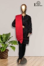 Organza Printed Embroidered Stitched 3 Piece - Image 2