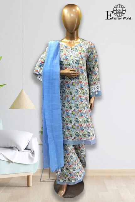 Phool Kari Stitched 3 Piece
