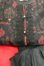 Organza Printed Embroidered Stitched 3 Piece - Image 3
