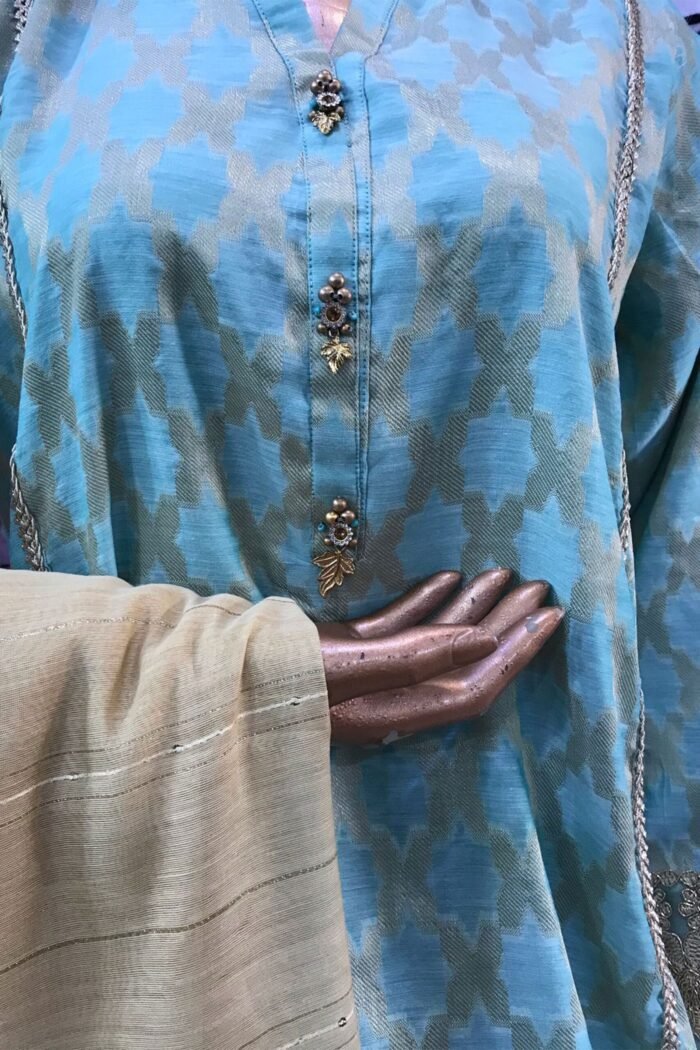 Jacquard Cotton Stitched 3 Piece - Image 5