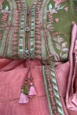 Net Sequnce Embroidered Stitched 3 Piece - Image 5