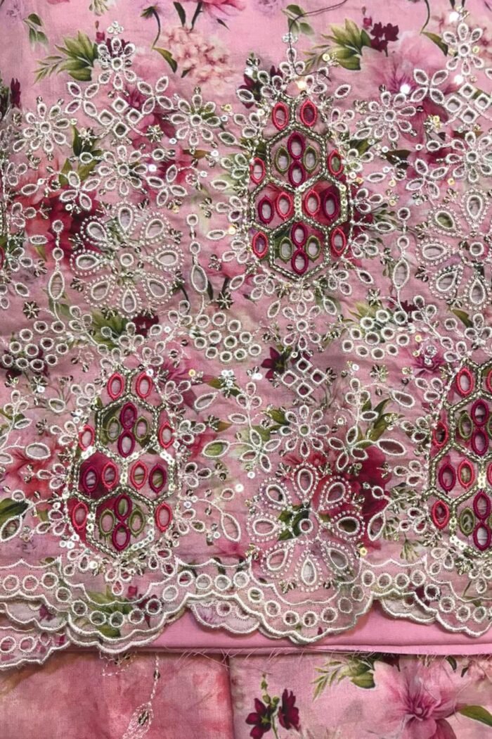 Unstitched 3 Piece Binsaeed Embroidery Collection - Image 4