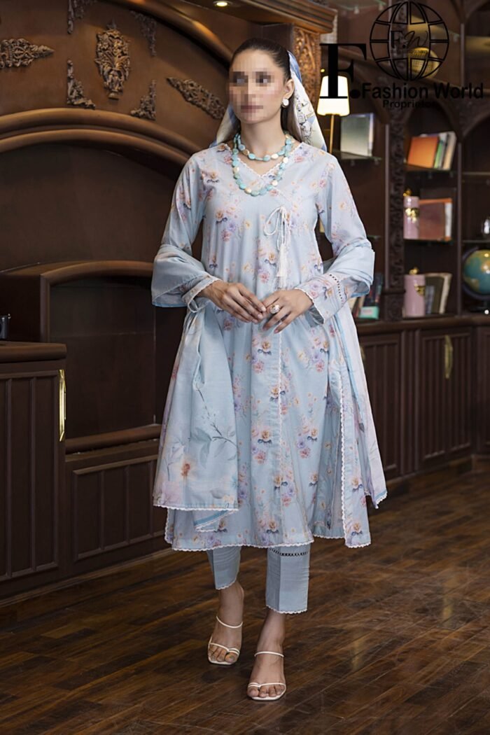 3 Piece SALINA Digital Printed Lawn Vol 18 - Image 1