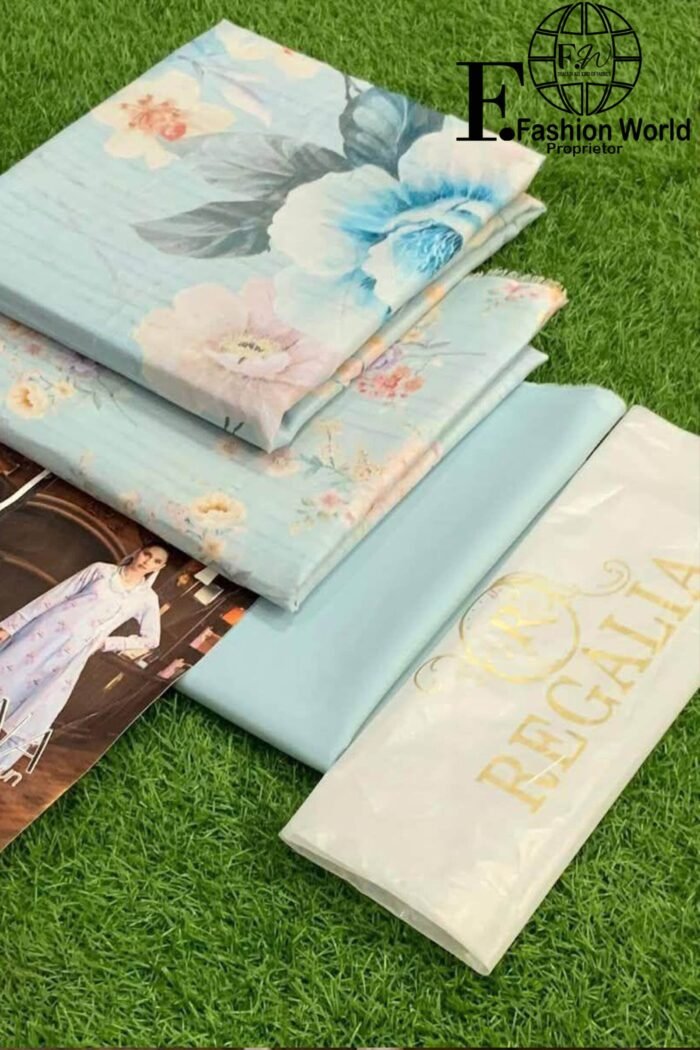 3 Piece SALINA Digital Printed Lawn Vol 18 - Image 4