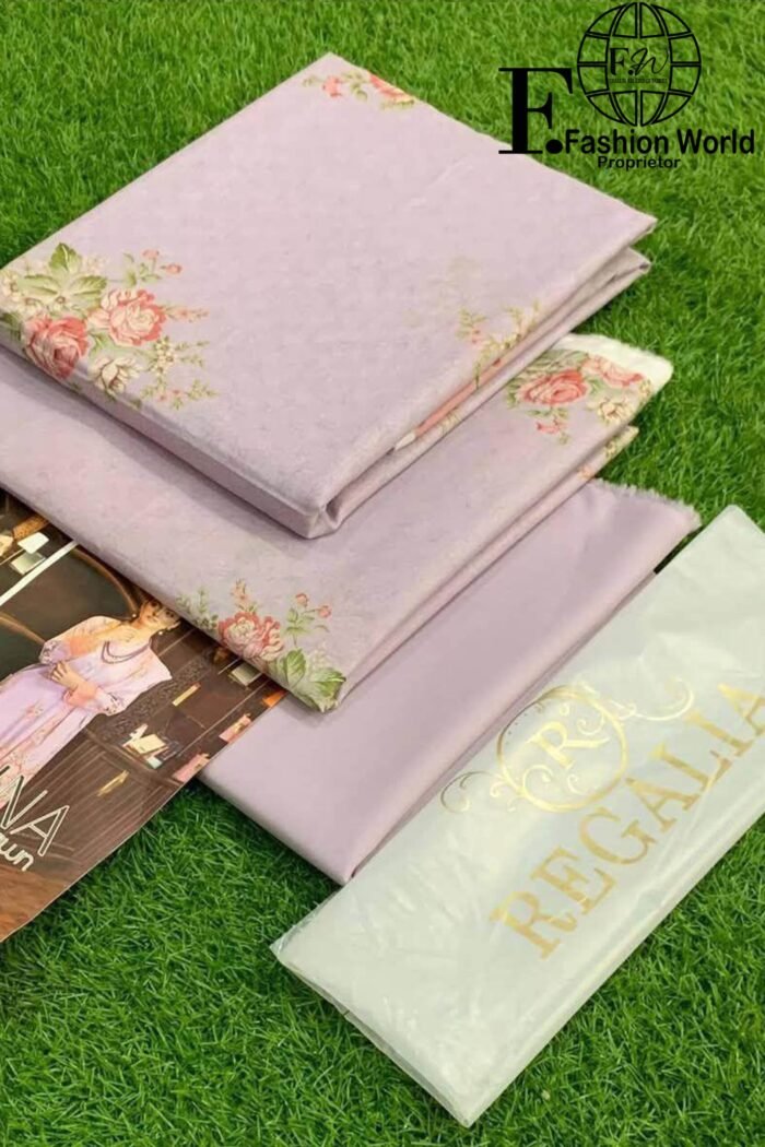 3 Piece SALINA Digital Printed Lawn Vol 18 - Image 4