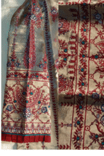 Silver Zari Organza Embroidered 2 Piece | Stitched | Sequence Work | Frill Design | Heavy Jaar Dupatta - Image 3