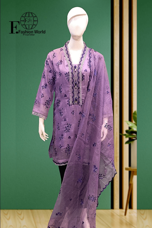 pe6.1.png Cotton Net Stitched 2 Pc | BY FASHION WORLD - Image 1