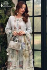 Pearl Charm – Elegant Chikankari Lawn Formal Unstitched 3-Piece Lawn embroidered Suit D#444 - Image 2