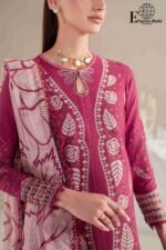 JAZMIN Designer Cambric Lawn Wedding Unstitched 3-Piece Lawn embroidered Suit D#528 - Image 3